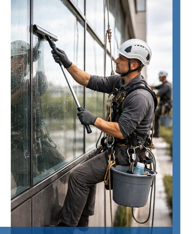 Мойка стеклянных фасадов в Рузаевке от 207 р. | ВЫСОТНИК-Рзв