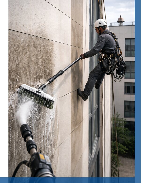 Мойка фасада из керамогранита в Рузаевке от 311 р. | ВЫСОТНИК-Рзв