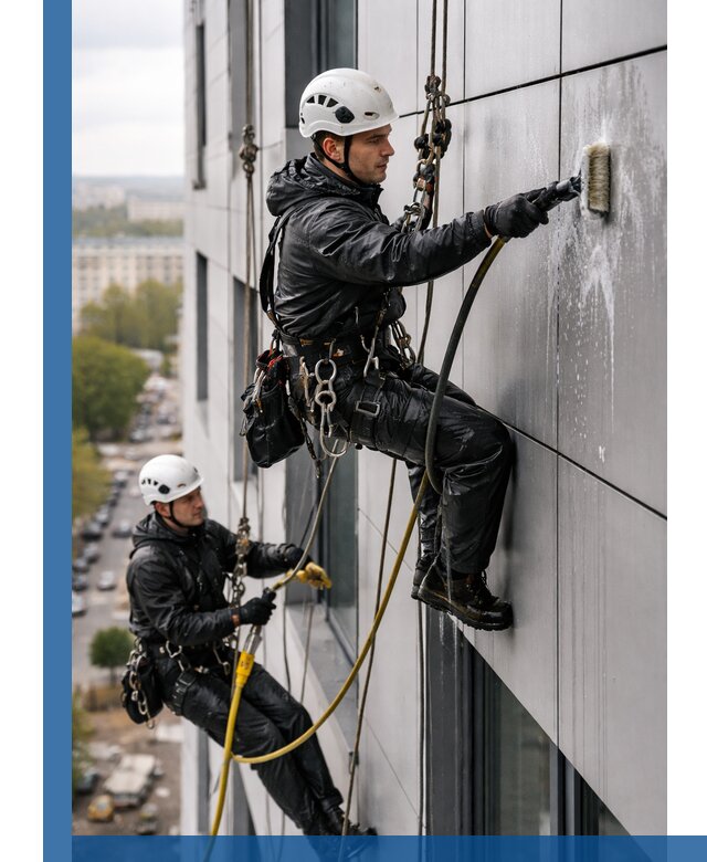 Профессиональная мойка фасада из композита в Рузаевке