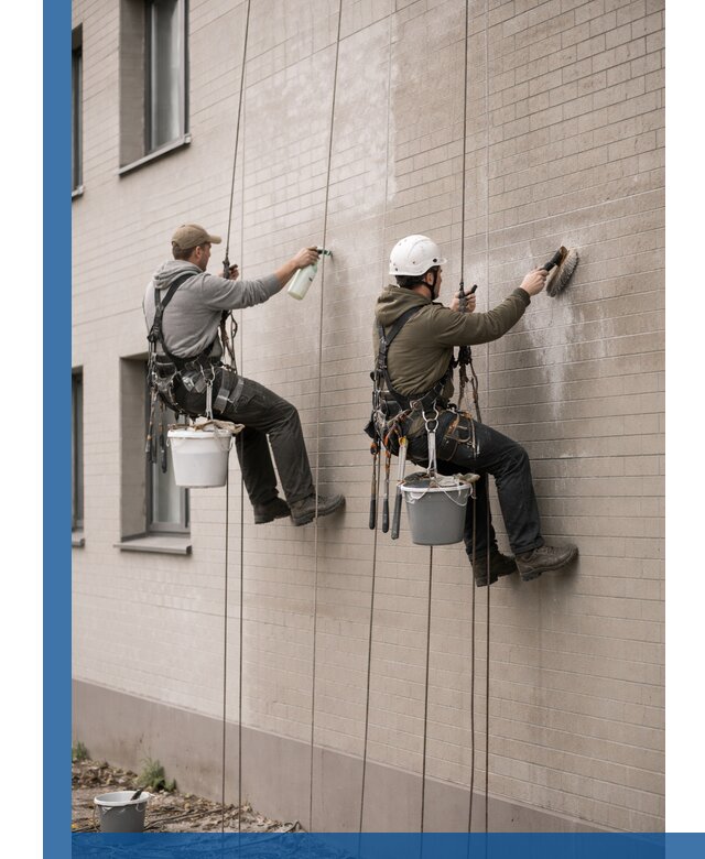 Удаление высолов с фасада зданий в Рузаевке без повреждений и следов