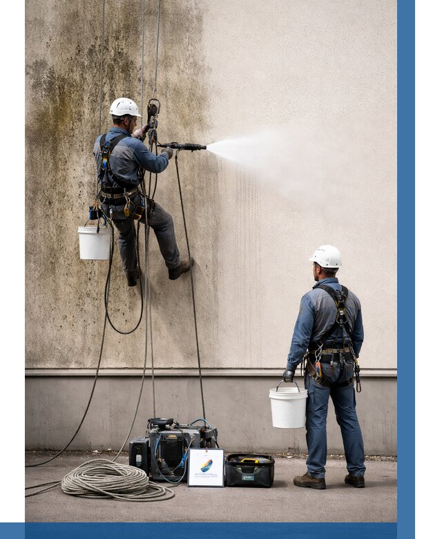 Очистка фасада от плесени в Рузаевке от 311 р. | ВЫСОТНИК-Рзв