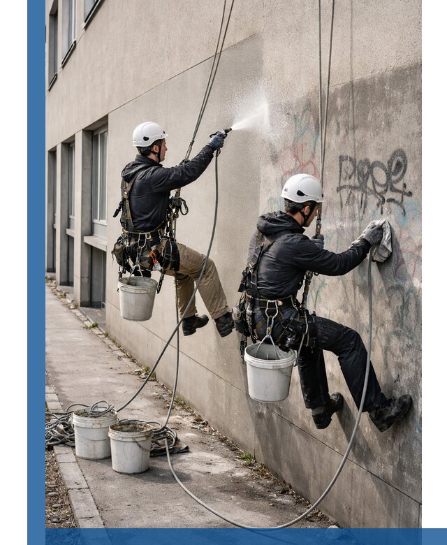 Антиграффити покрытие фасада с защитой от надписей в Рузаевке