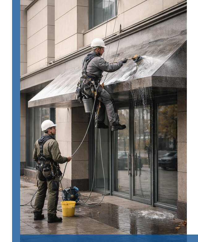 Профессиональная мойка козырьков и навесов в Рузаевке