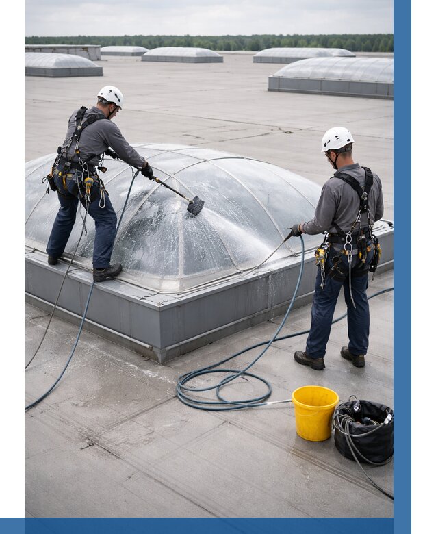 Мойка зенитных фонарей в Рузаевке, заказать от 4666 р. | ВЫСОТНИК-Рзв