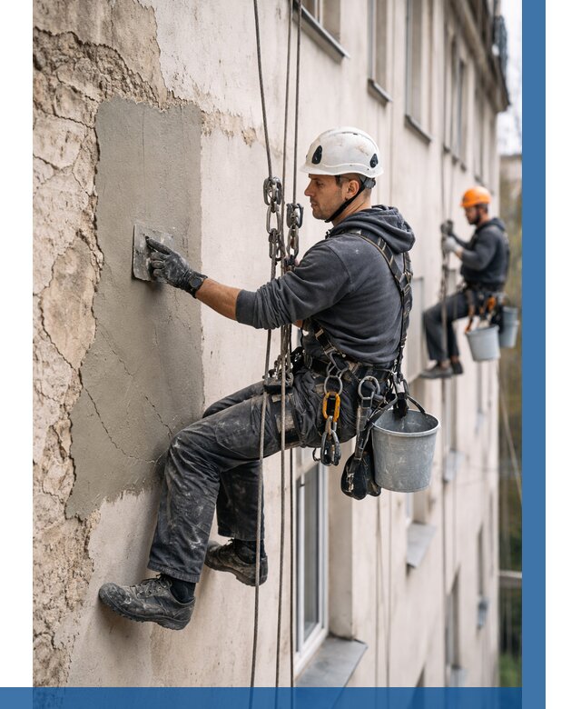 Восстановление штукатурки фасада в Рузаевке от 1244 р. | ВЫСОТНИК-Рзв