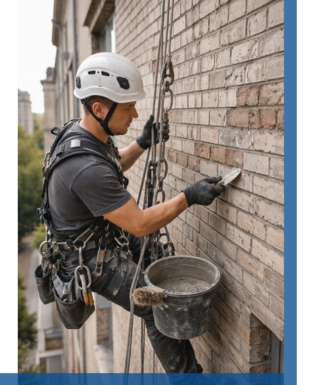 Ремонт кирпичной кладки фасада в Рузаевке от 1866 р. | ВЫСОТНИК-Рзв