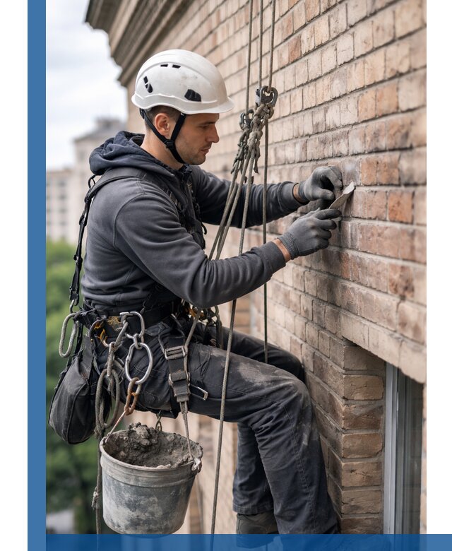 Качественный ремонт кирпичной кладки фасада в Рузаевке с гарантией