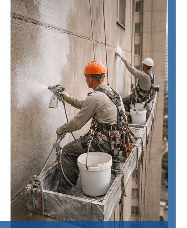 Грунтовка фасада на высоте в Рузаевке от 124 р. | ВЫСОТНИК-Рзв