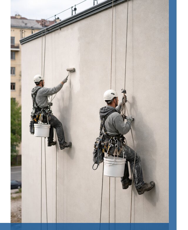 Покраска оштукатуренного фасада в Рузаевке от 332 р. | ВЫСОТНИК-Рзв