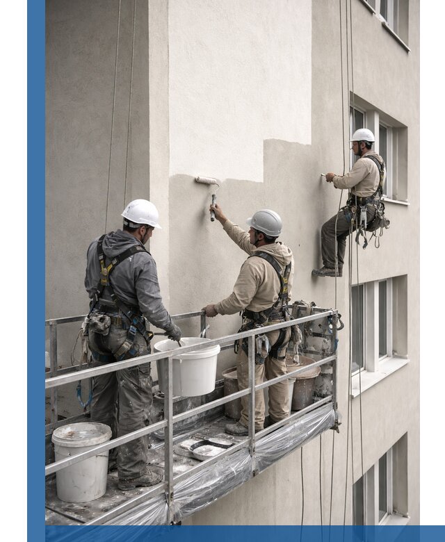 Покраска оштукатуренного фасада в Рузаевке под ключ с гарантией