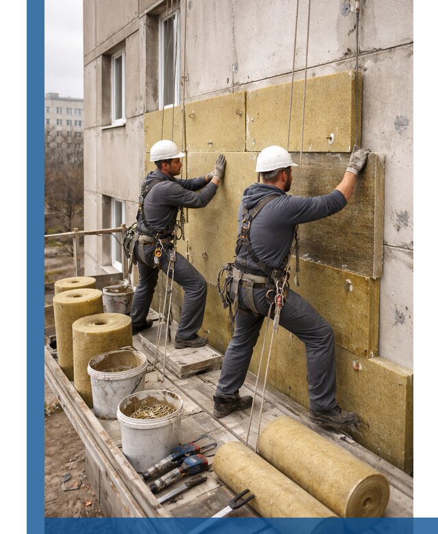 Утепление фасада минватой в Рузаевке под ключ с гарантией