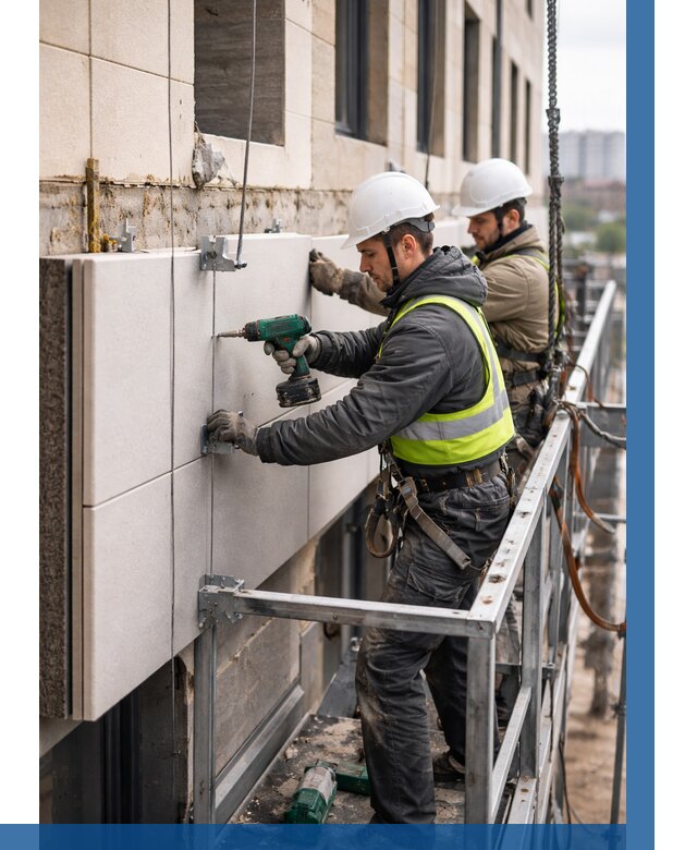 Монтаж фасадных термопанелей в Рузаевке от 1555 р. | ВЫСОТНИК-Рзв