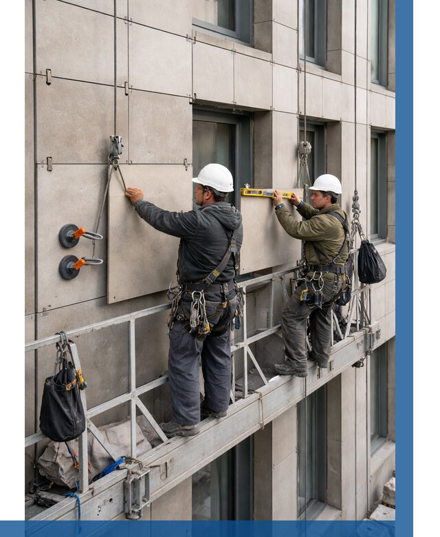 Монтаж керамогранита на фасад в Рузаевке от 2592 р. | ВЫСОТНИК-Рзв