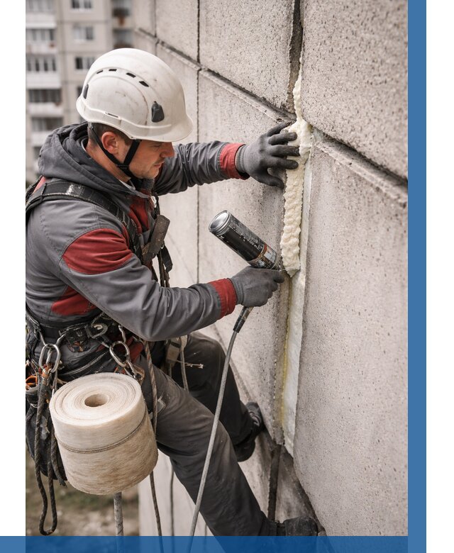 Утепление межпанельных швов в Рузаевке от 726 р. | ВЫСОТНИК-Рзв