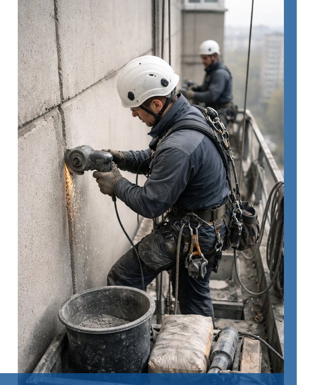 Штробление межпанельных швов в Рузаевке от 1244 р. | ВЫСОТНИК-Рзв