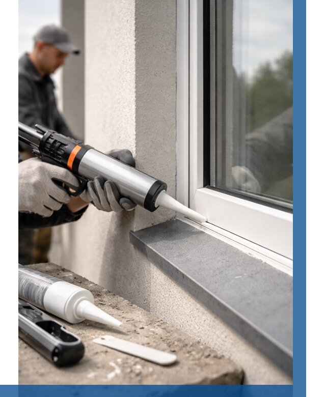 Герметизация монтажных швов окон в Рузаевке от 674 р. | ВЫСОТНИК-Рзв