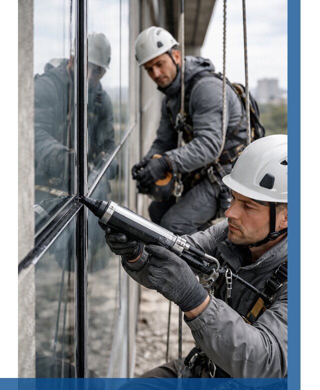 Герметизация витражных швов в Рузаевке от 674 р. | ВЫСОТНИК-Рзв