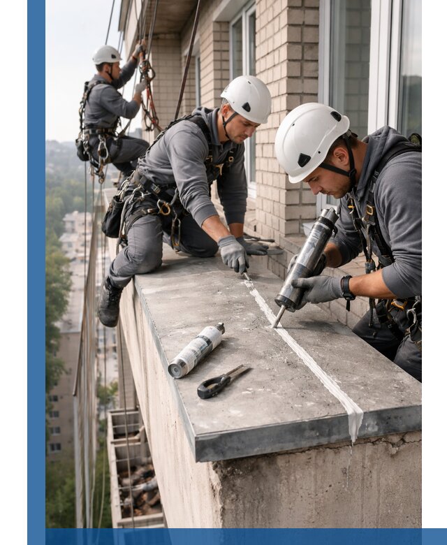 Герметизация балконного козырька в Рузаевке профессионально