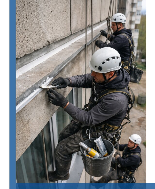 Герметизация примыкания балкона в Рузаевке под ключ с гарантией