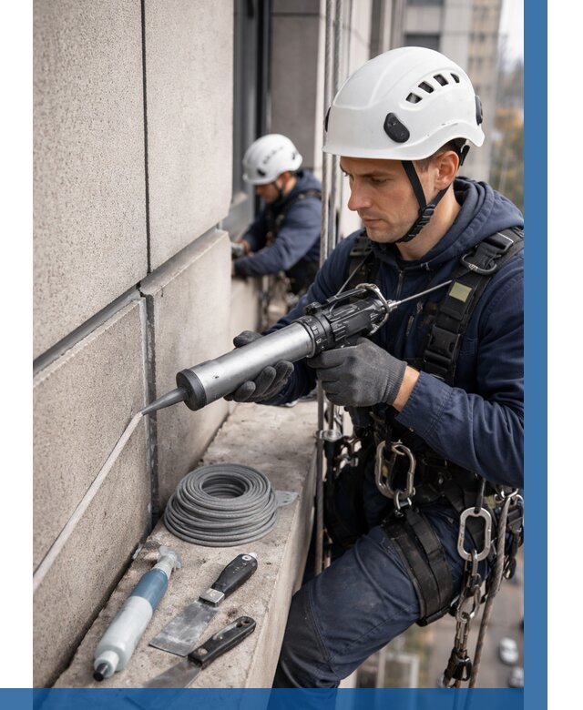 Герметизация деформационных швов фасада в Рузаевке от 726 | ВЫСОТНИК-Рзв