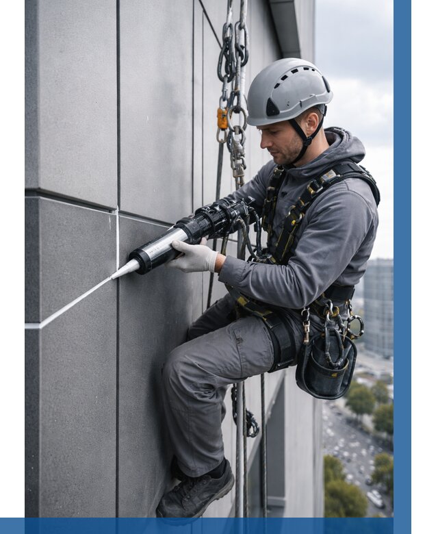 Герметизация стыков фасадных панелей в Рузаевке от 6739 р.| ВЫСОТНИК-Рзв