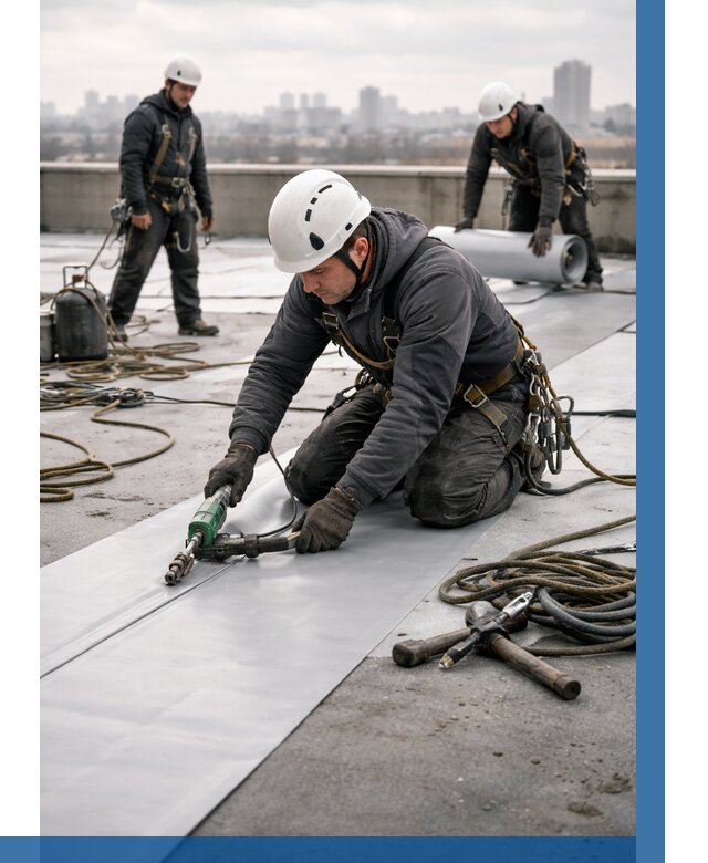 Ремонт мембранной кровли в Рузаевке от 1866 р./м2 | ВЫСОТНИК-Рзв