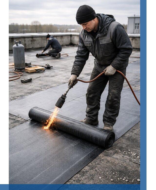 Ремонт наплавляемой кровли в Рузаевке от 726 р. | ВЫСОТНИК-Рзв