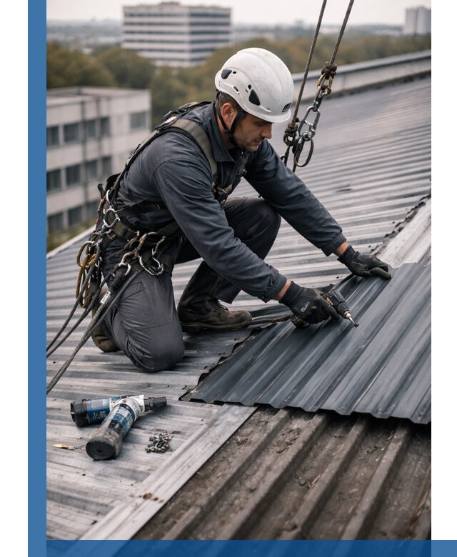 Ремонт профнастила на кровле в Рузаевке, работы под ключ