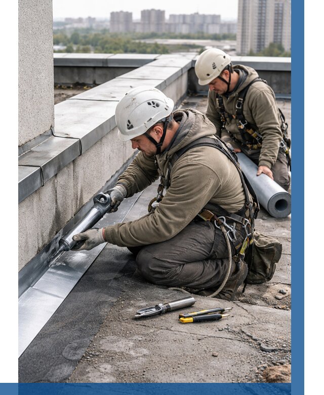 Ремонт кровельных примыканий в Рузаевке от 1244 р. | ВЫСОТНИК-Рзв