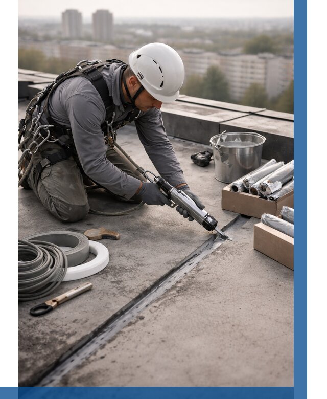 Герметизация швов кровли в Рузаевке от 467 р./м2 | ВЫСОТНИК-Рзв