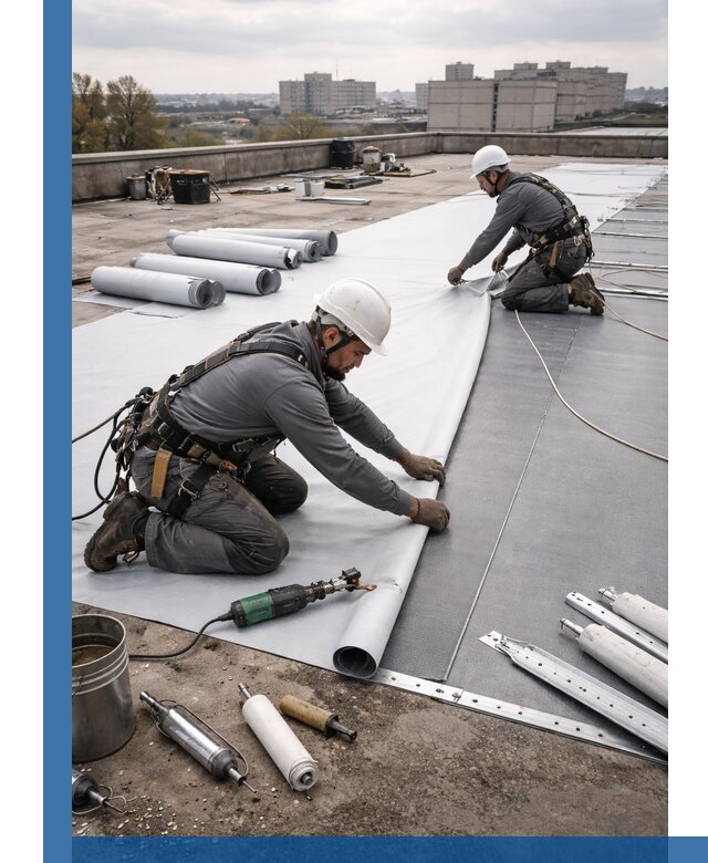 Монтаж мембранной кровли в Рузаевке для промышленных зданий