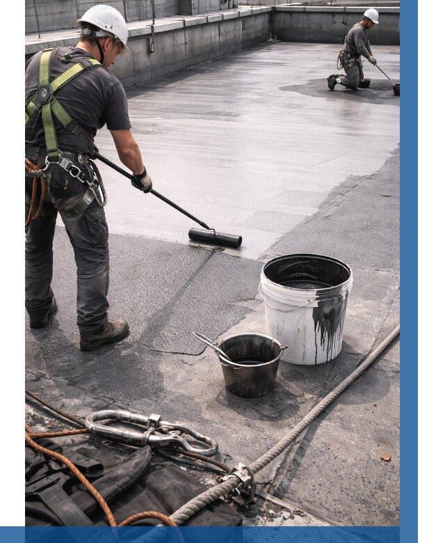 Гидроизоляция кровли жидкой резиной в Рузаевке от 518 р. | ВЫСОТНИК-Рзв