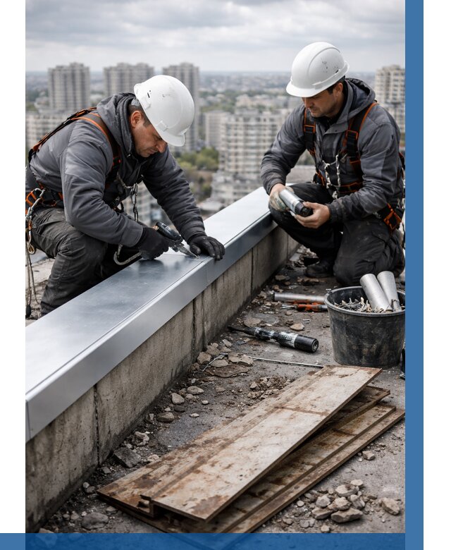 Замена парапетных крышек под ключ в Рузаевке от 1244 р. | ВЫСОТНИК-Рзв