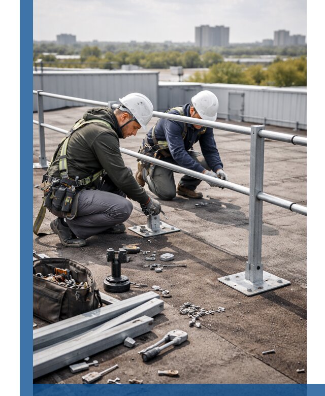 Монтаж кровельного ограждения в Рузаевке под ключ с гарантией