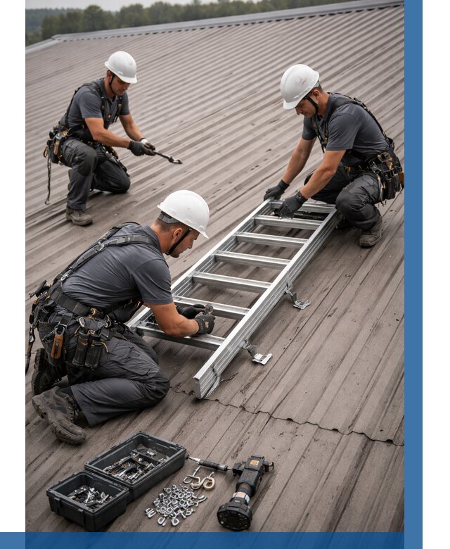 Монтаж кровельной лестницы в Рузаевке от 4666 р. | ВЫСОТНИК-Рзв