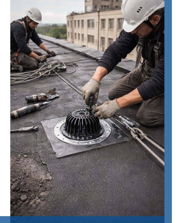 Установка водосточных воронок в Рузаевке цена от 3629 р. | ВЫСОТНИК-Рзв