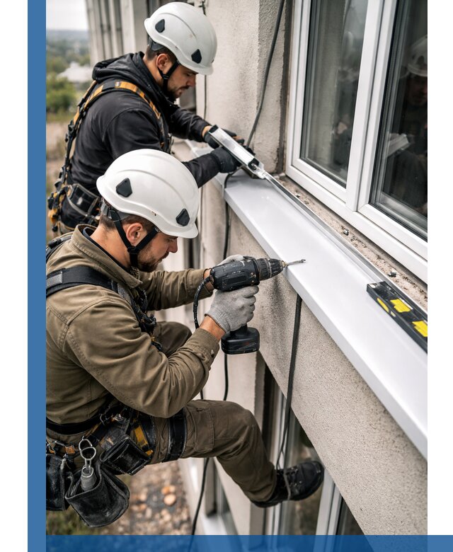 Профессиональный монтаж оконных отливов и отведения воды в Рузаевке