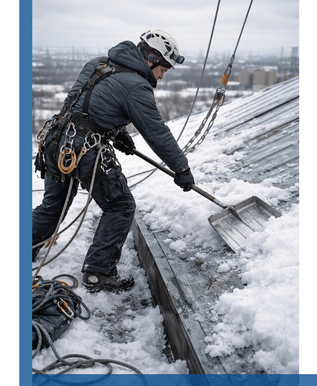 Профессиональная очистка кровли от снега и наледи в Рузаевке