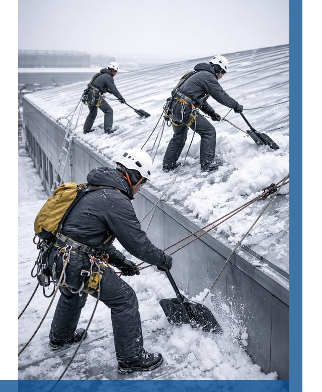 Очистка навесов от снега в Рузаевке от 4666 р. | ВЫСОТНИК-Рзв