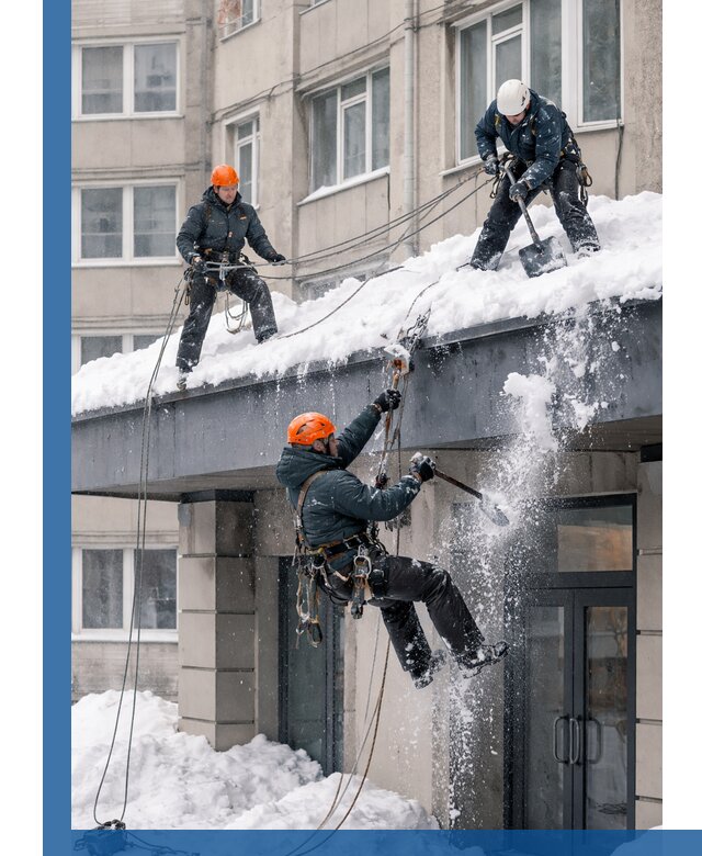 Безопасная очистка навесов от снега в Рузаевке круглогодично