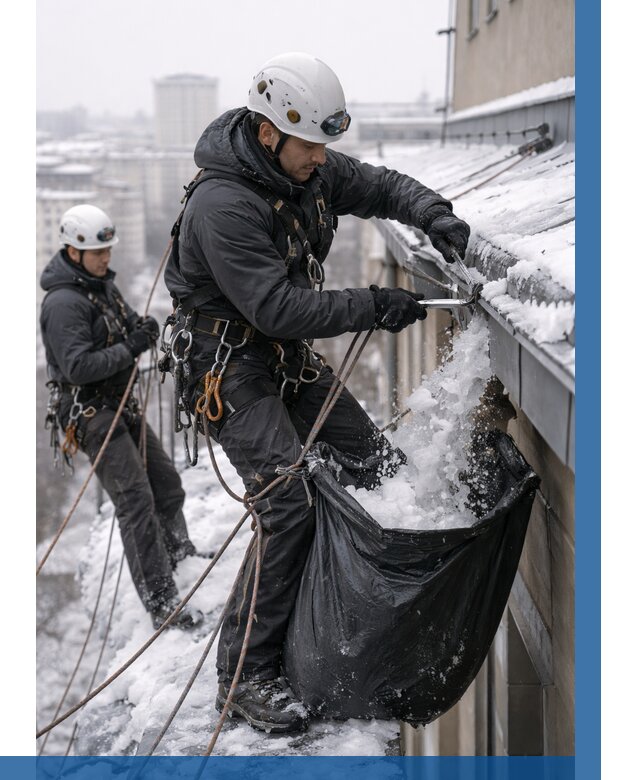 Аварийная очистка крыши в Рузаевке под ключ от 311 р. | ВЫСОТНИК-Рзв