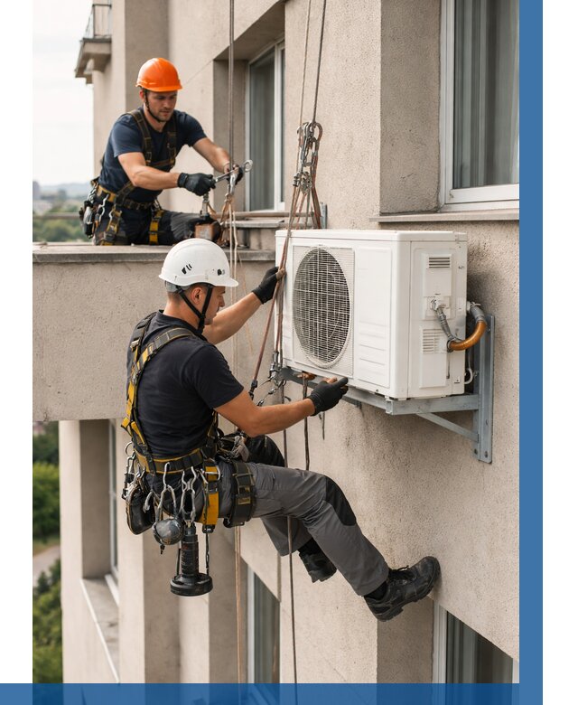 Монтаж внешнего блока кондиционера в Рузаевке от 6739 р. | ВЫСОТНИК-Рзв