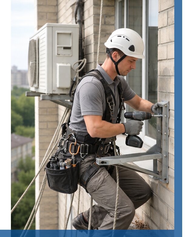 Установка кронштейнов кондиционера в Рузаевке от 3629 р. | ВЫСОТНИК-Рзв