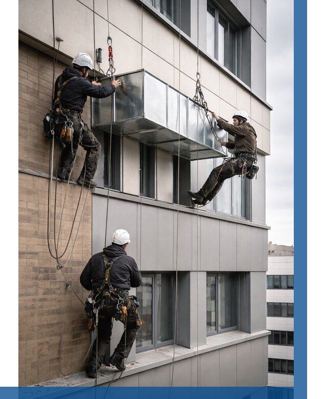 Монтаж воздуховодов на фасаде в Рузаевке от 1555 р. | ВЫСОТНИК-Рзв