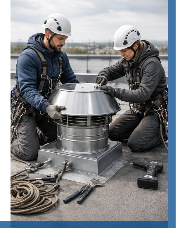 Установка дефлекторов на кровле в Рузаевке от 4666 р. | ВЫСОТНИК-Рзв