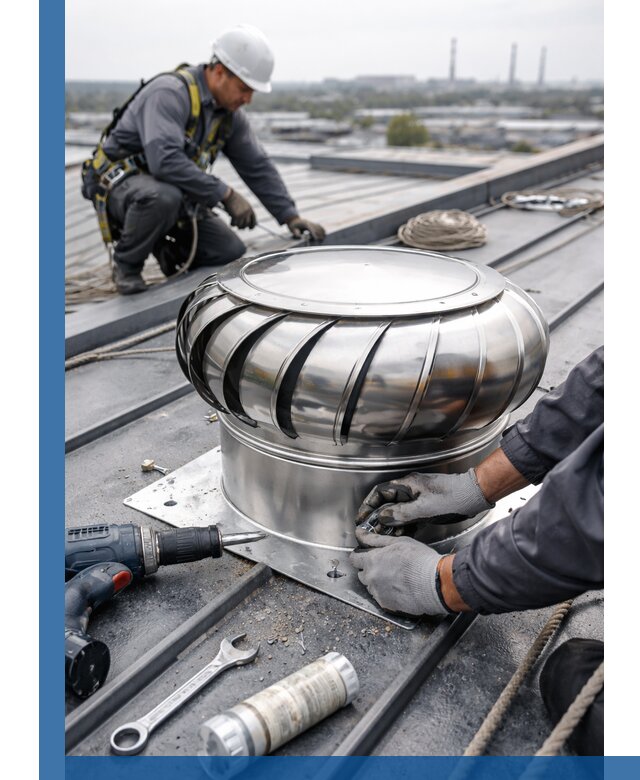 Установка дефлекторов на кровле в Рузаевке профессионально