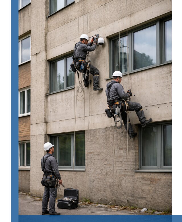 Монтаж фасадных камер видеонаблюдения в Рузаевке под ключ