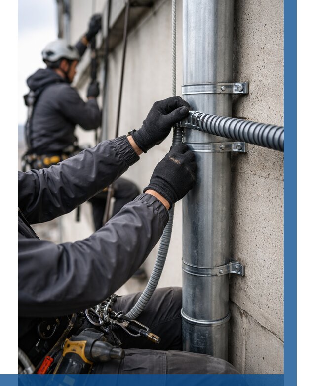 Монтаж гофры для кабеля в Рузаевке от 311 р. | ВЫСОТНИК-Рзв