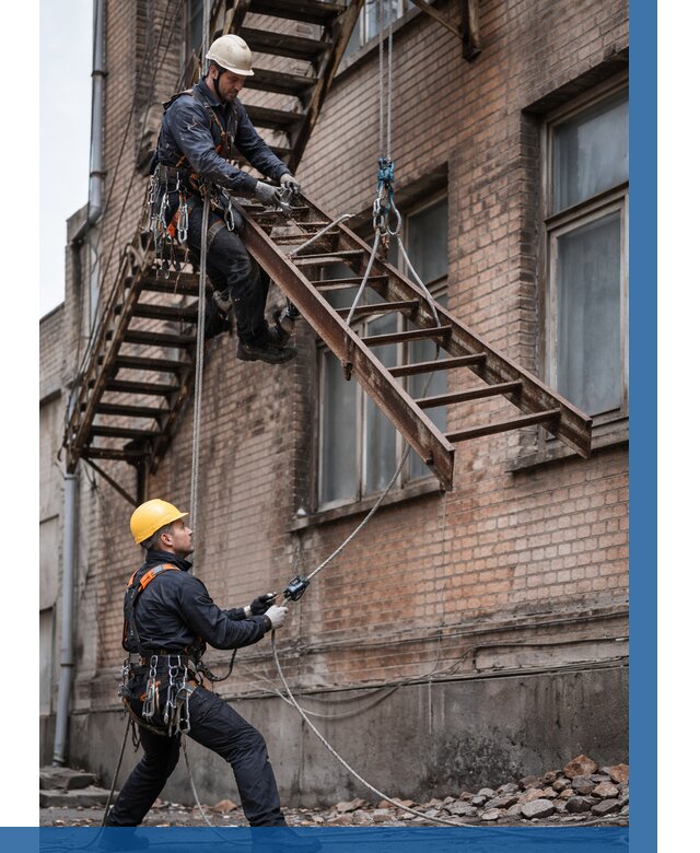 Демонтаж пожарной лестницы в Рузаевке от 12442 р. | ВЫСОТНИК-Рзв