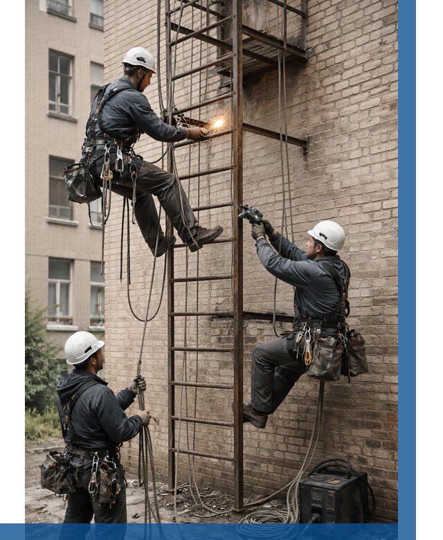 Ремонт пожарной лестницы в Рузаевке от 7776 р. | ВЫСОТНИК-Рзв